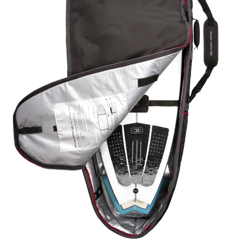 Ocean and Earth Aircon Quad Wheelie Shortboard Bag-2